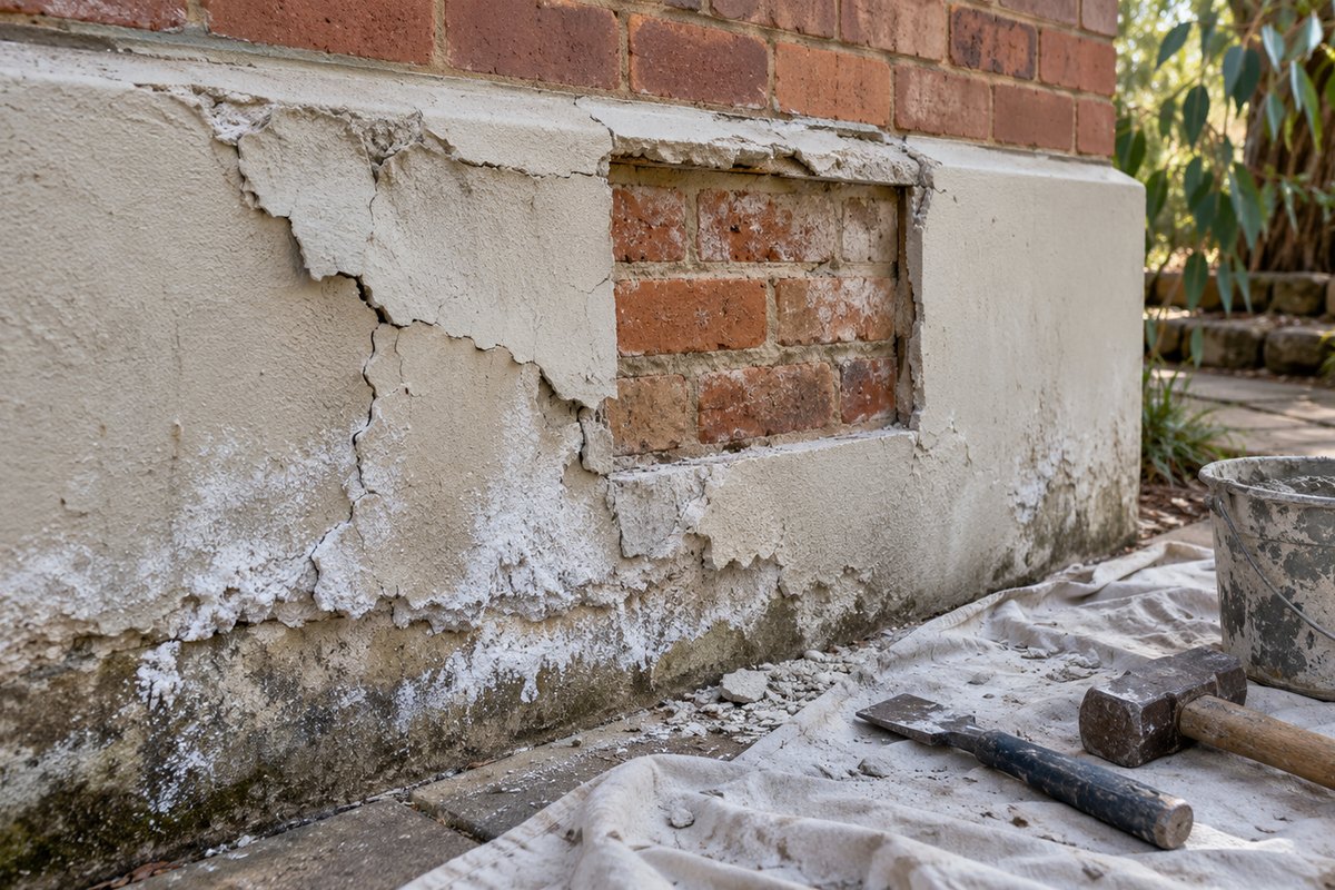 Illustrative photo for Render repairs and crack repair in Geelong